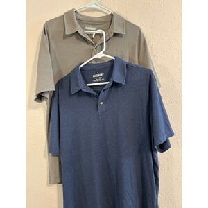 Alesbury M Polo Shirt 2 Pack Navy Blue Grey Short Sleeve Large Preppy Normcore